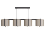 Zachary Linear Chandelier - English Bronze / Taupe