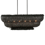 Yessika Linear Chandelier - Matte Black / Dark Grey