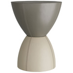 Yunjae Accent Table - Graphite / Bone Leather