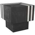 Burton End Table - Ebony / Ivory