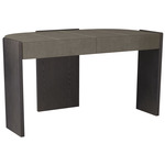 Arellano Desk - Ebony / Dove Gray Leather
