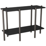 Andor Console Table - Ebony / Graphite Leather