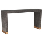 Andreas Console Table - Dark Gray / Bronze