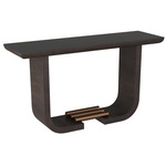 Ralston Console Table - Charcoal / Antique Brass