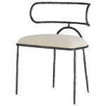 Aisha Dining Chair - Blackened Iron / Natural Linen