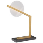 Zahar Desk Lamp - Antique Brass / Onyx