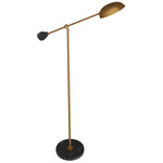 Alaric Floor Lamp - Black Marble / Antique Brass