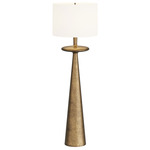 Putney Floor Lamp - Antique Brass / Off White