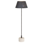 Xena Floor Lamp - White Marble / Burnt Iron