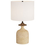 Bridgeport Table Lamp - Faux Travertine / Off White