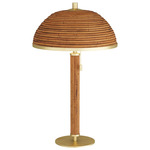 Annette Table Lamp - Natural / Antique Brass