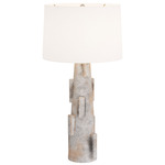 Boulder Table Lamp - Moonstone / Off White