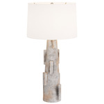 Boulder Table Lamp - Moonstone / Off White