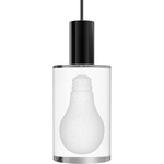 A Lamp Pendant - Matte Black / Clear