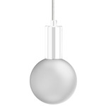 Acrylic Globe Pendant - White / Frosted