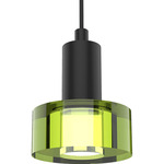 Color Gel Pendant - Matte Black / Green