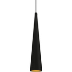 Short Cone Pendant - Matte Black