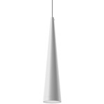 Short Cone Pendant - White