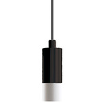 Short Frosted Pendant - Matte Black / Frosted