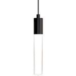 Tall Pendant - Matte Black / Clear