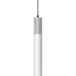 Tall Pendant - Polished Chrome / Frosted