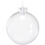 Clear Glass Sphere Pendant - White / Clear