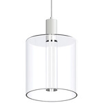 Velo Pendant - White / Clear