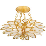 Vittoria Ceiling Light - Gold Leaf / Clear