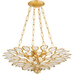 Vittoria Chandelier - Gold Leaf / Clear