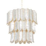 Cartagena Chandelier - Vintage Gold Leaf / Capiz