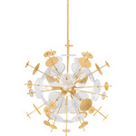 Gleason Chandelier - Vintage Gold Leaf / Clear