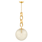 Nessa Pendant - Vintage Brass / Clear