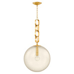 Nessa Pendant - Vintage Brass / Clear
