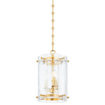 Rio Pendant - Vintage Polished Brass / Clear