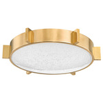 Ansonia Ceiling Light - Vintage Brass / Clear Seeded