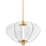 Freya Pendant - Vintage Brass / Clear