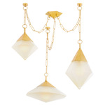 Angelique Chandelier - Vintage Polished Brass / Champagne