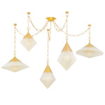 Angelique Chandelier - Vintage Polished Brass / Champagne