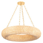 Lure Chandelier - Vintage Gold Leaf / Natural