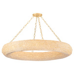 Lure Chandelier - Vintage Gold Leaf / Natural