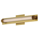 Doric Wall Sconce - Natural Aged Brass / Clear