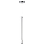 Cortex Pendant - Polished Chrome / Clear / White
