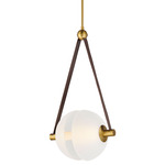 Dispatch Pendant - Natural Aged Brass / Frosted