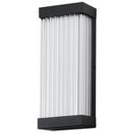 Acropolis Outdoor Wall Sconce - Black / Clear