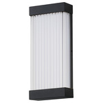 Acropolis Outdoor Wall Sconce - Black / Clear