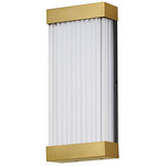 Acropolis Outdoor Wall Sconce - Natural Aged Brass / Clear