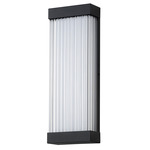 Acropolis Outdoor Wall Sconce - Black / Clear