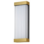 Acropolis Outdoor Wall Sconce - Natural Aged Brass / Clear