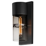 Smokestack Outdoor Wall Light - Black / Smoke