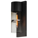 Smokestack Outdoor Wall Light - Black / Smoke